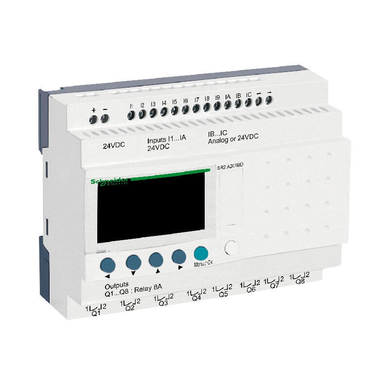 Zelio Logic va ofera posibilitatea de a alege dintre doua game: Versiuni compacte cu configuratii fixe si versiuni modulare cu module de extindere. Releele inteligente propun o functie PID pentru sistemele HVAC si o capacitate de comunicare modem 2G/3G.